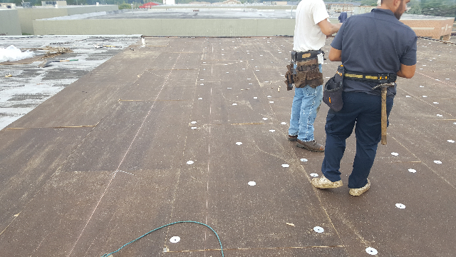 Commercial roofing work 