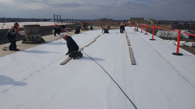 Tri-Star roof installing commercial project 